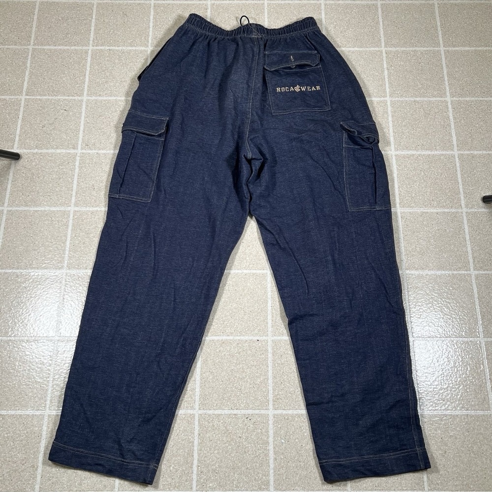 Vintage Y2K Rocawear Cargo Sweatpants Baggy Hiphop Skate Rap Size L Wide Leg - Picture 3 of 10